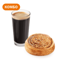 Комбо с улиткой с карамелью за 229 руб