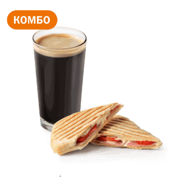 Комбо с Чиабаттой с ветчиной и сыром во «Вкусно - и точка»