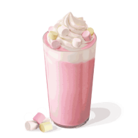 Розовый горячий шоколад за 225 руб