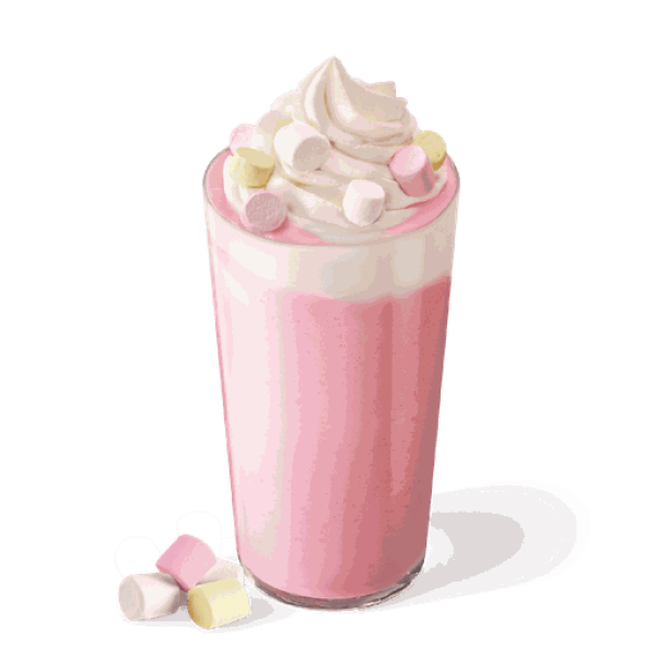 Розовый горячий шоколад во «Вкусно - и точка»