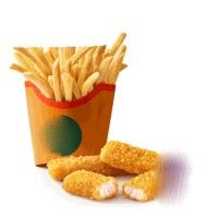 Рыбные палочки с картофелем за 253 руб