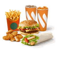 Мега Комбо с Биг Спешиал и Цезарь Ролл за 1000 руб