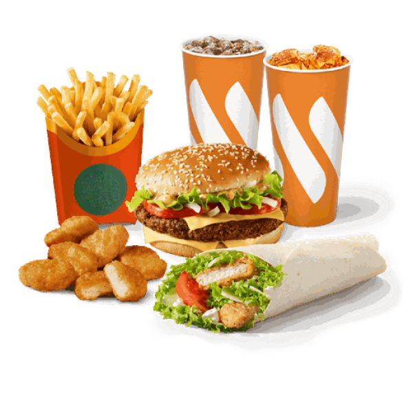 Мега Комбо с Биг Спешиал и Цезарь Ролл во «Вкусно - и точка»